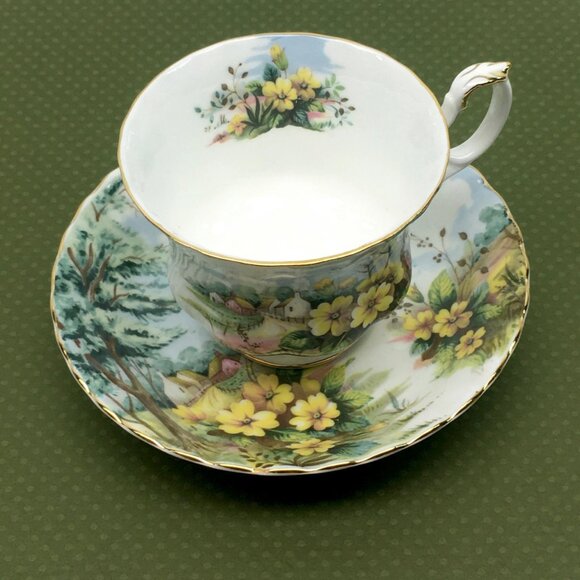 Royal Albert country scene Primerose hill cup saucer tea bone china England - Picture 5 of 7